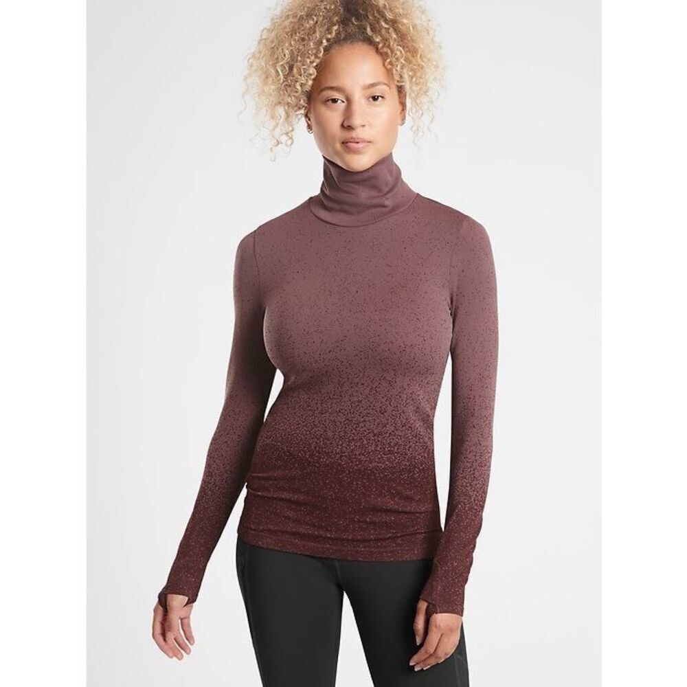 Athleta Flurry Blizzard Gradient Turtleneck Size Small